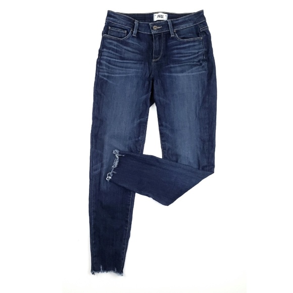 PAIGE Denim - Paige Verdugo Ankle Skinny Raw Hem Jeans SZ 28